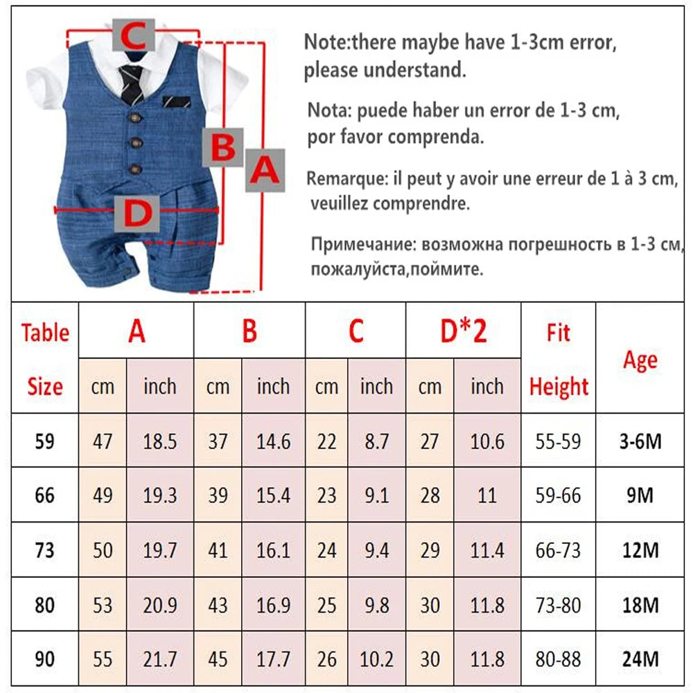 Formal Romper Gentleman Outfit - Little Suit