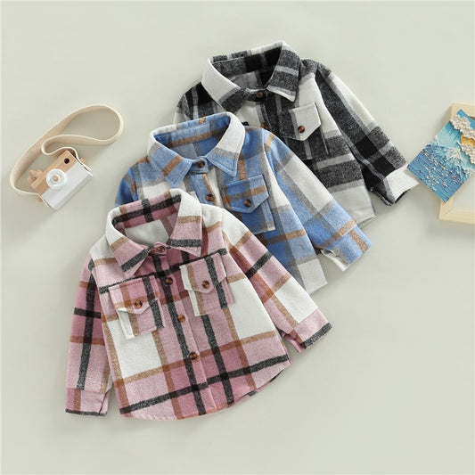 Cotton Plaid Bitz Jacket - Pompom