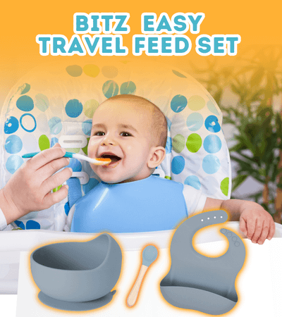 Sustainable Bitz Silicone Feeding Set - Easy Travel