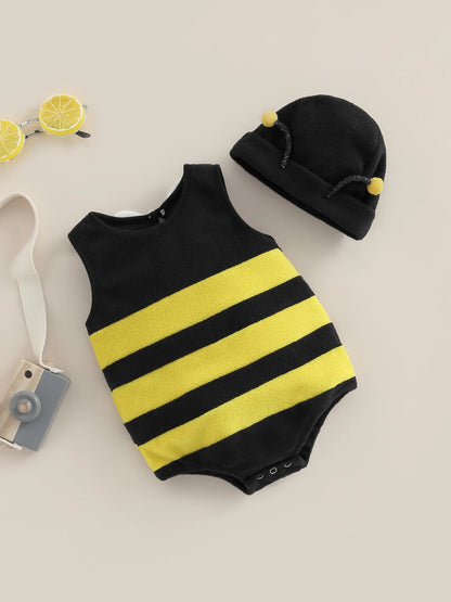 Baby Boy Girl Bee Romper Jumpsuit - Bumblebee