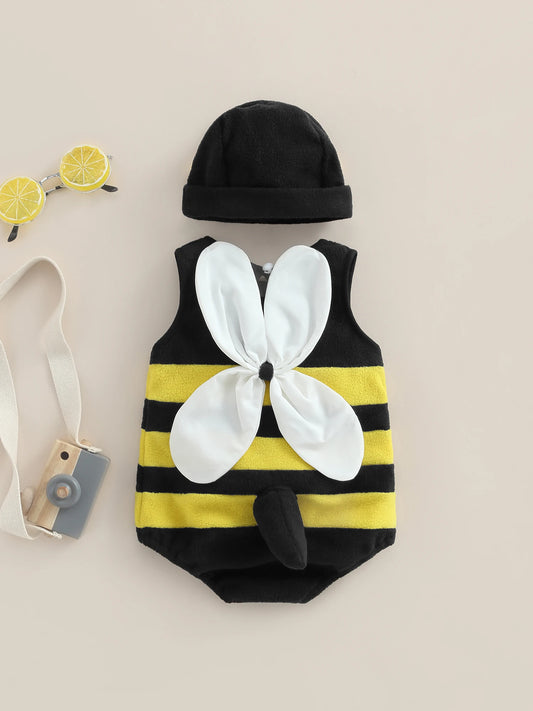 Baby Boy Girl Bee Romper Jumpsuit - Bumblebee