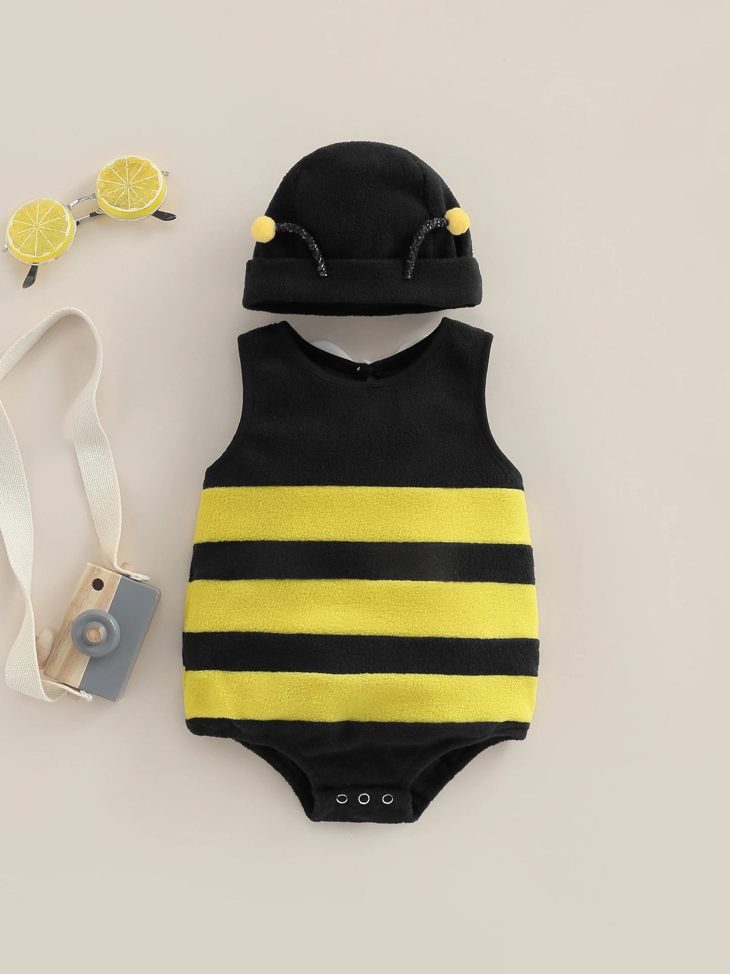 Baby Boy Girl Bee Romper Jumpsuit - Bumblebee