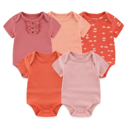 5 Pack New Born Bitz Fun Bodysuits - Park