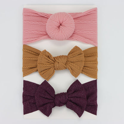 3Pcs/Lot Knit Bitz Elastic Headband - Lilla