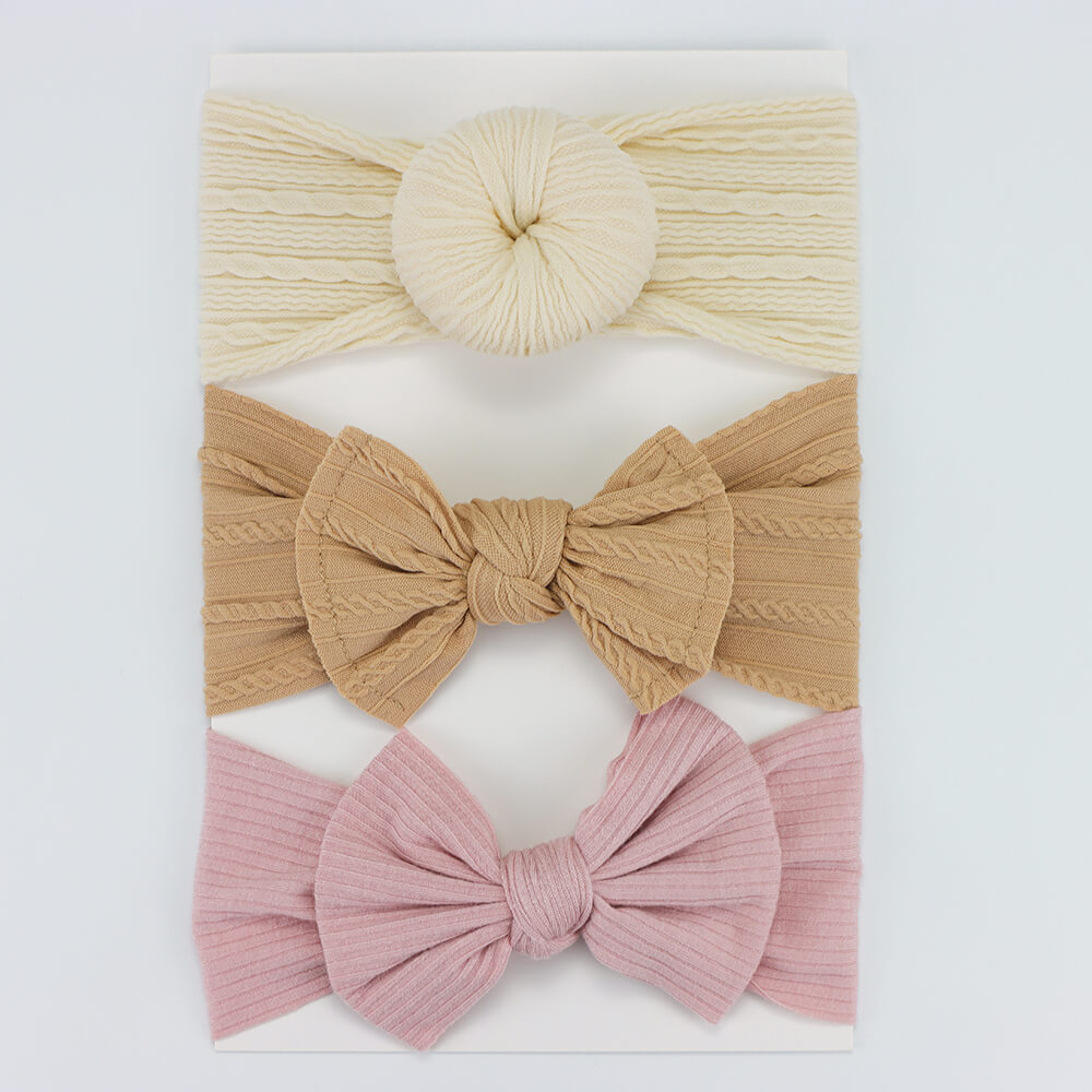 3Pcs/Lot Knit Bitz Elastic Headband - Lilla