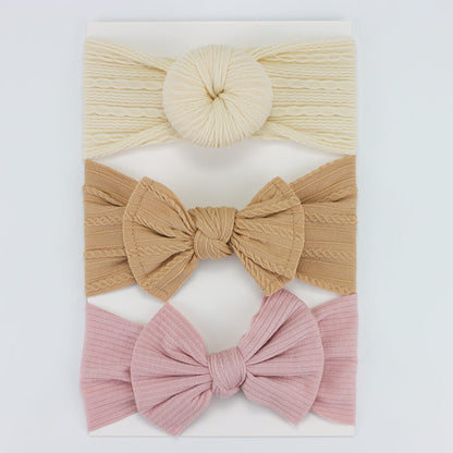 3Pcs/Lot Knit Bitz Elastic Headband - Lilla