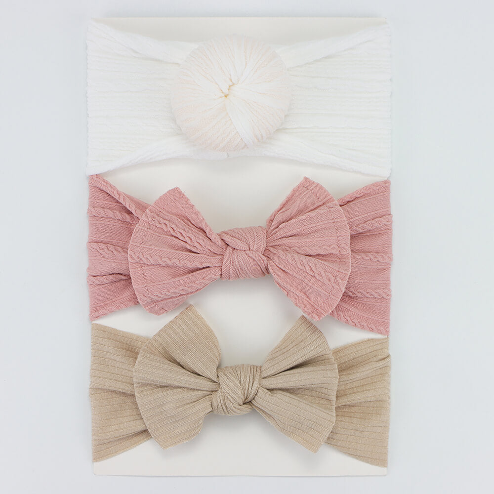 3Pcs/Lot Knit Bitz Elastic Headband - Lilla