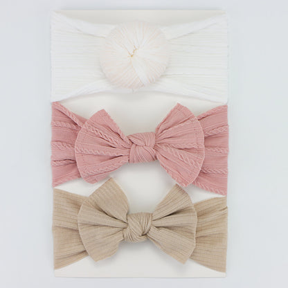3Pcs/Lot Knit Bitz Elastic Headband - Lilla