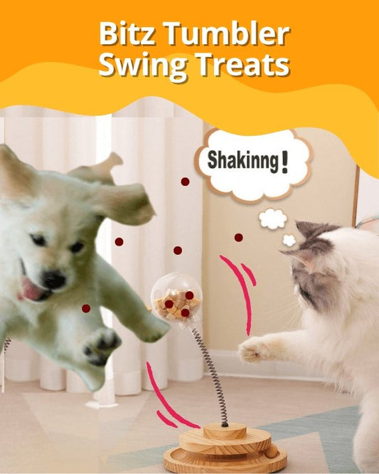 Interactive Toys For Cats and Dogs Bitz Tumbler Swing Treats - BITZ