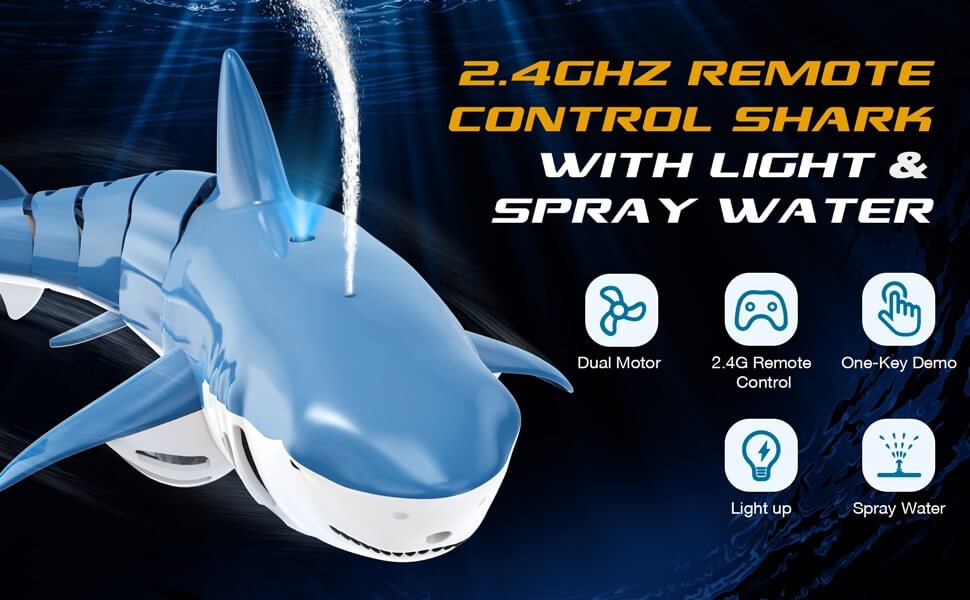 Remote Controlled Smart Bitz Shark Spray Water - BITZ